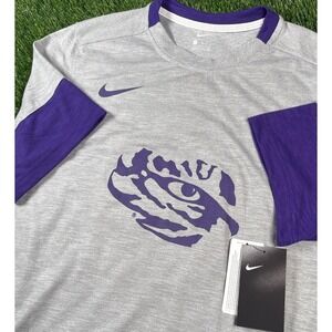 NEW NIKE MEN'S LSU TIGERS SHORT SLEEVE FOOTBALL T-SHIRT SIZE L